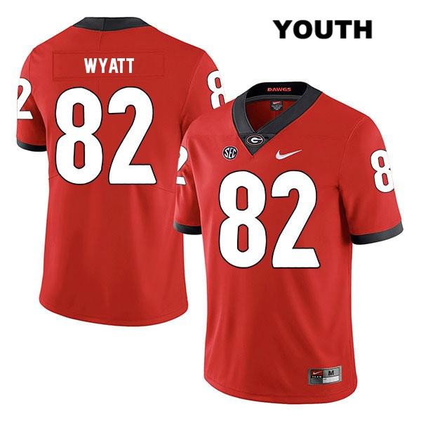 Georgia Bulldogs Youth Kolby Wyatt #82 NCAA Legend Authentic Red Nike Stitched College Football Jersey DVS6856OO
